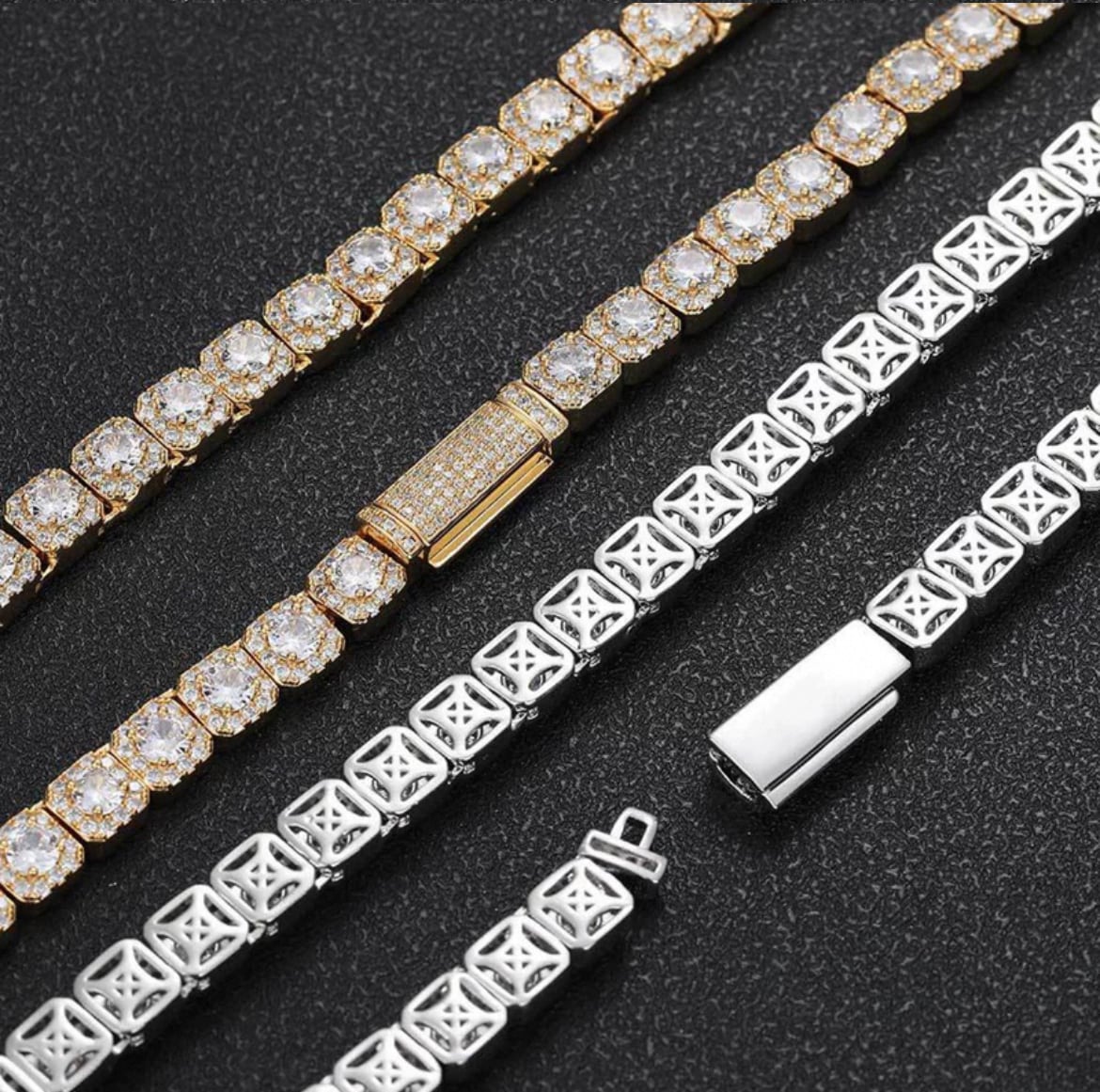【grt33】Luxury SquareCut Bracelet (7mm)