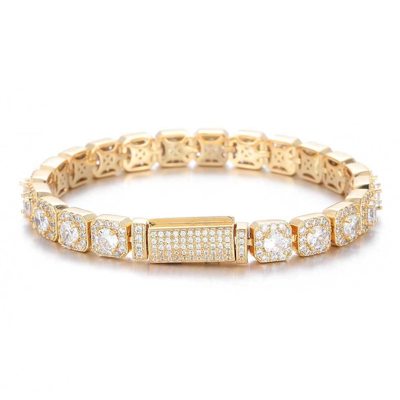 【grt33】Luxury SquareCut Bracelet (7mm)