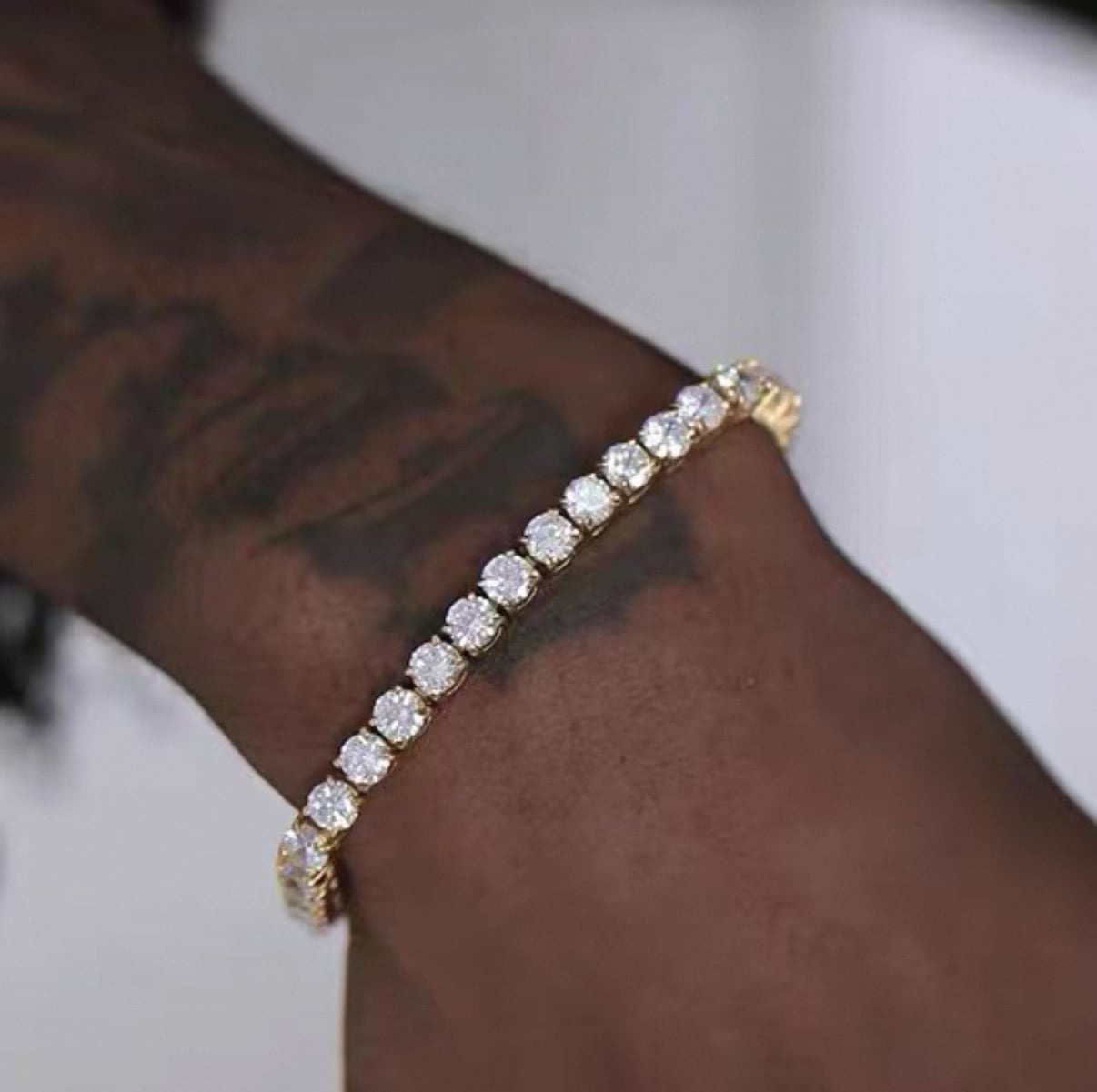 【grt03】Iced out Tennis Chain Bracelet