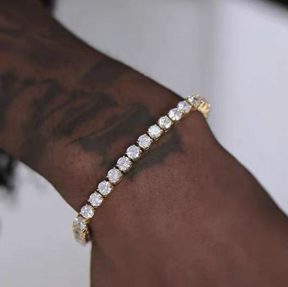 【grt03】Iced out Tennis Chain Bracelet