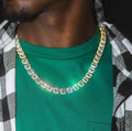 【grt38】Baguette Tennis Chain Necklace (7mm)
