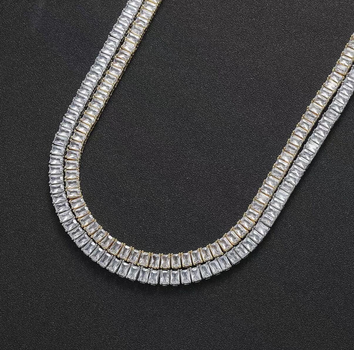 【grt50】Baguette Chain Necklace