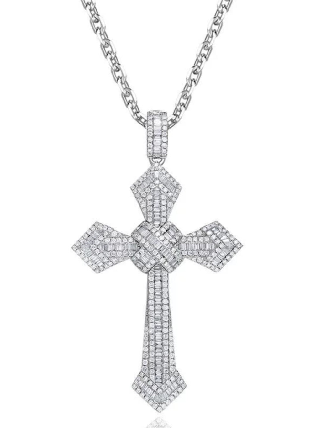 【grt26】Moissanite Cross Pendant