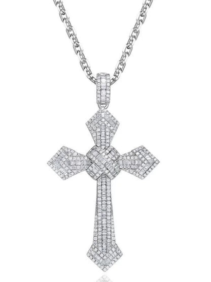 【grt26】Moissanite Cross Pendant