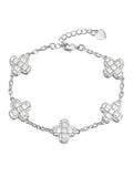 Iced out luxury clover bracelet