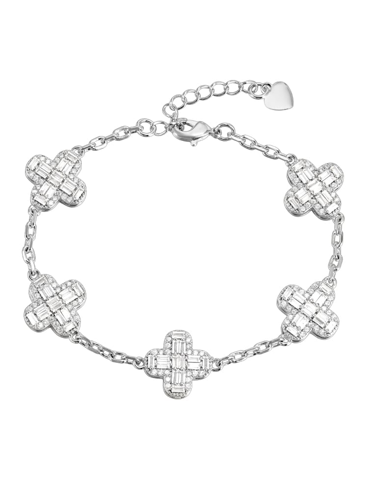 Iced out luxury clover bracelet