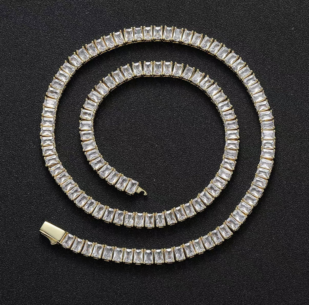 【grt50】Baguette Chain Necklace