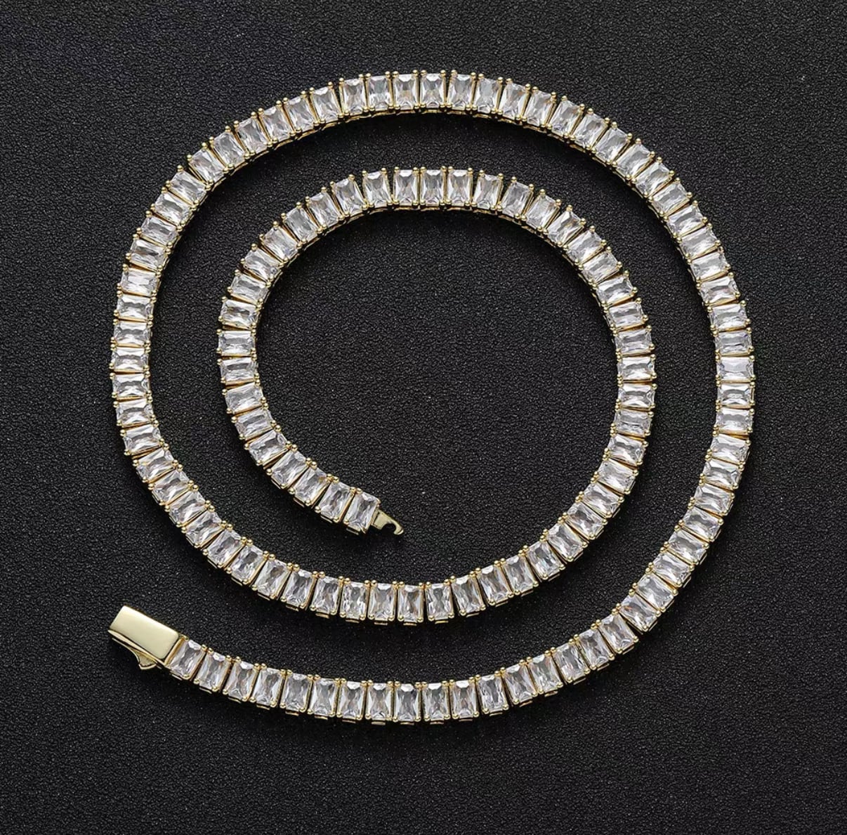 【grt50】Baguette Chain Necklace