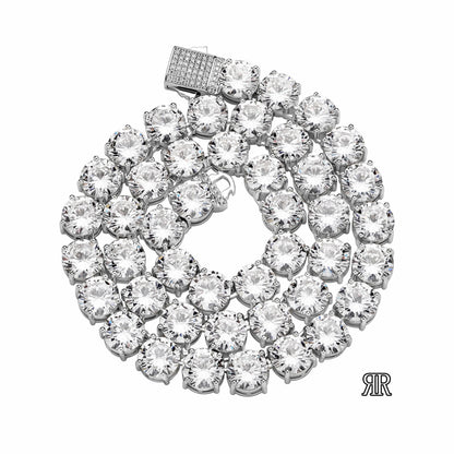 【grt68】Iced out tennis chain necklace[10mm]