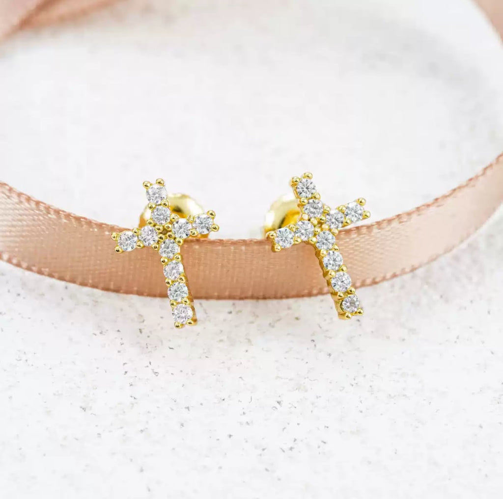 【grt16】Moissanite Cross Pierce