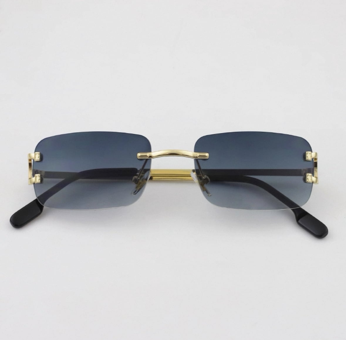 Narrow-Frame Rimless Sunglasses