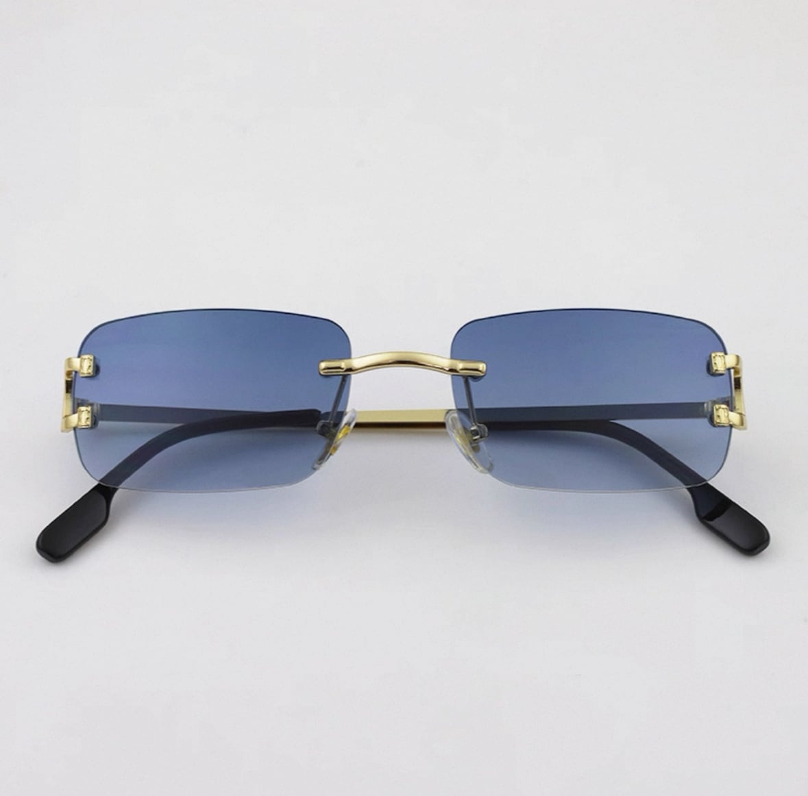 Narrow-Frame Rimless Sunglasses