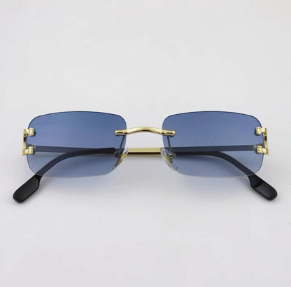 Narrow-Frame Rimless Sunglasses