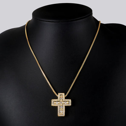 【grt11】Zirconia Cross Necklace