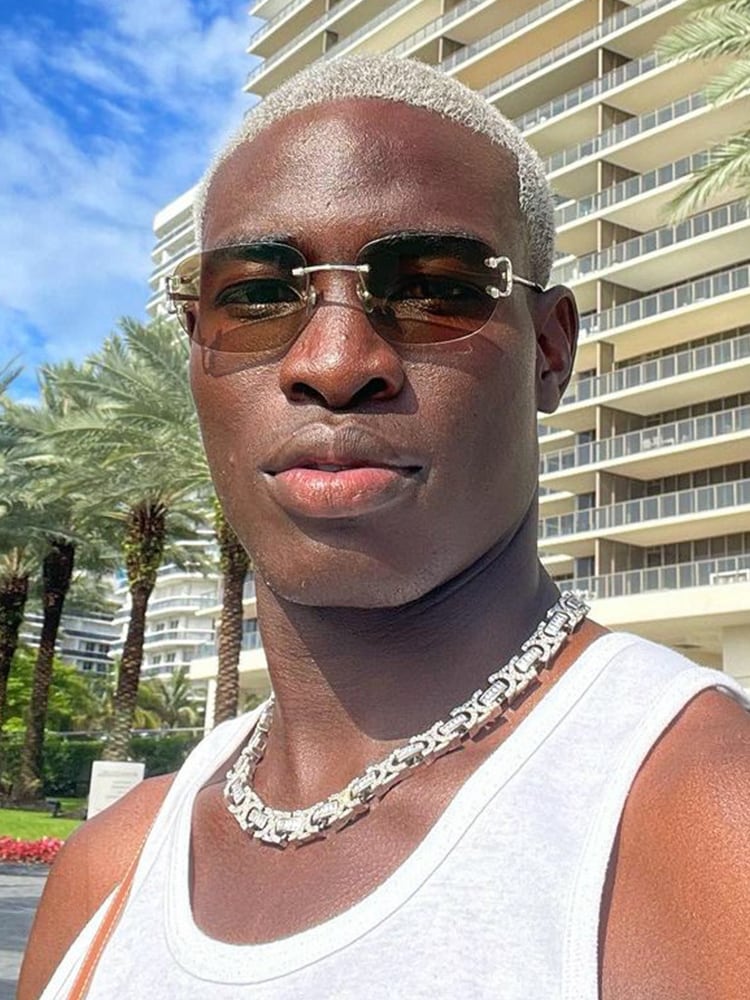 Narrow-Frame Rimless Sunglasses
