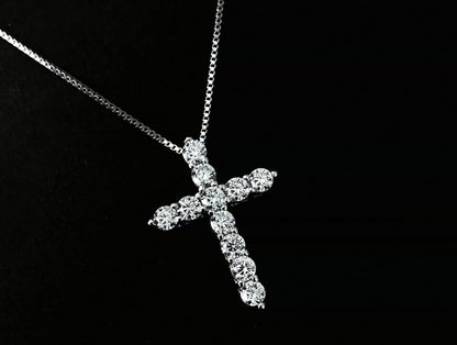 【grt21】Moissanite Cross Necklace