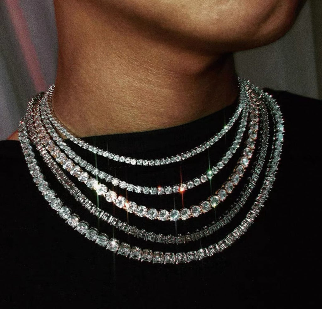 【grt04】Tennis Chain Necklace (3mm)