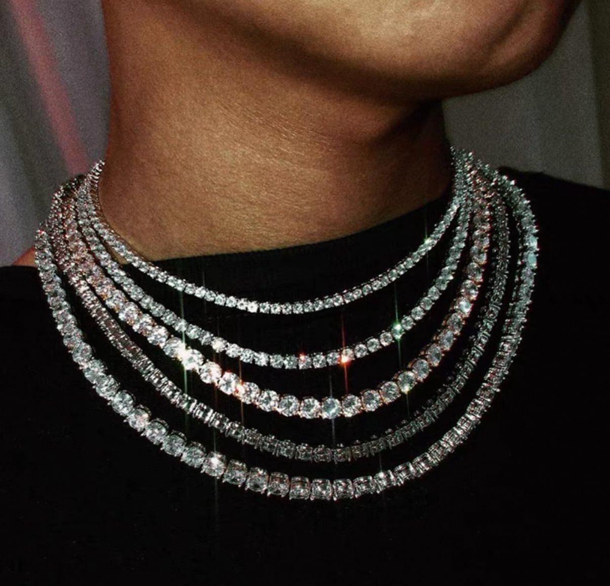 【grt04】Tennis Chain Necklace (3mm)
