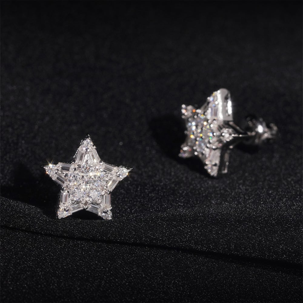 【grt17】Moissanite Star Pierce