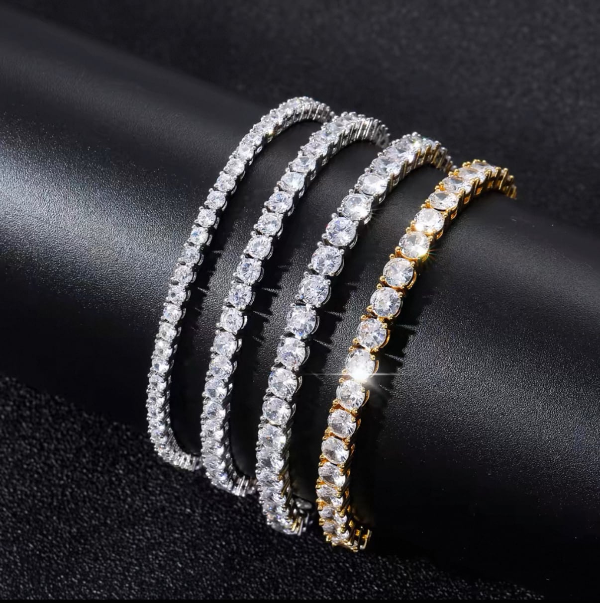 【grt03】Iced out Tennis Chain Bracelet
