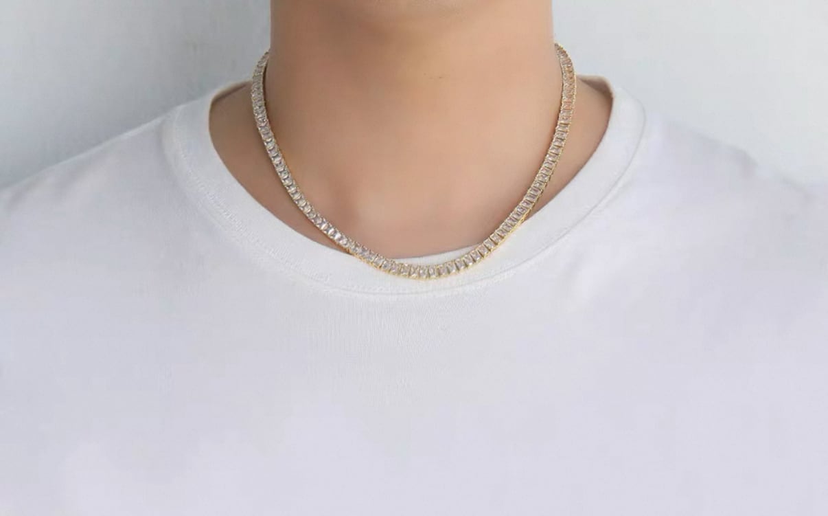 【grt50】Baguette Chain Necklace