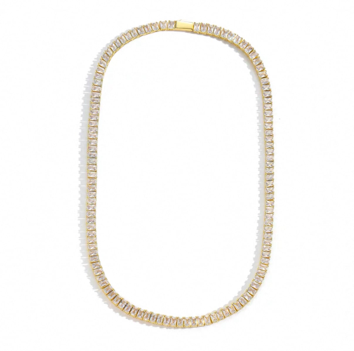 【grt50】Baguette Chain Necklace