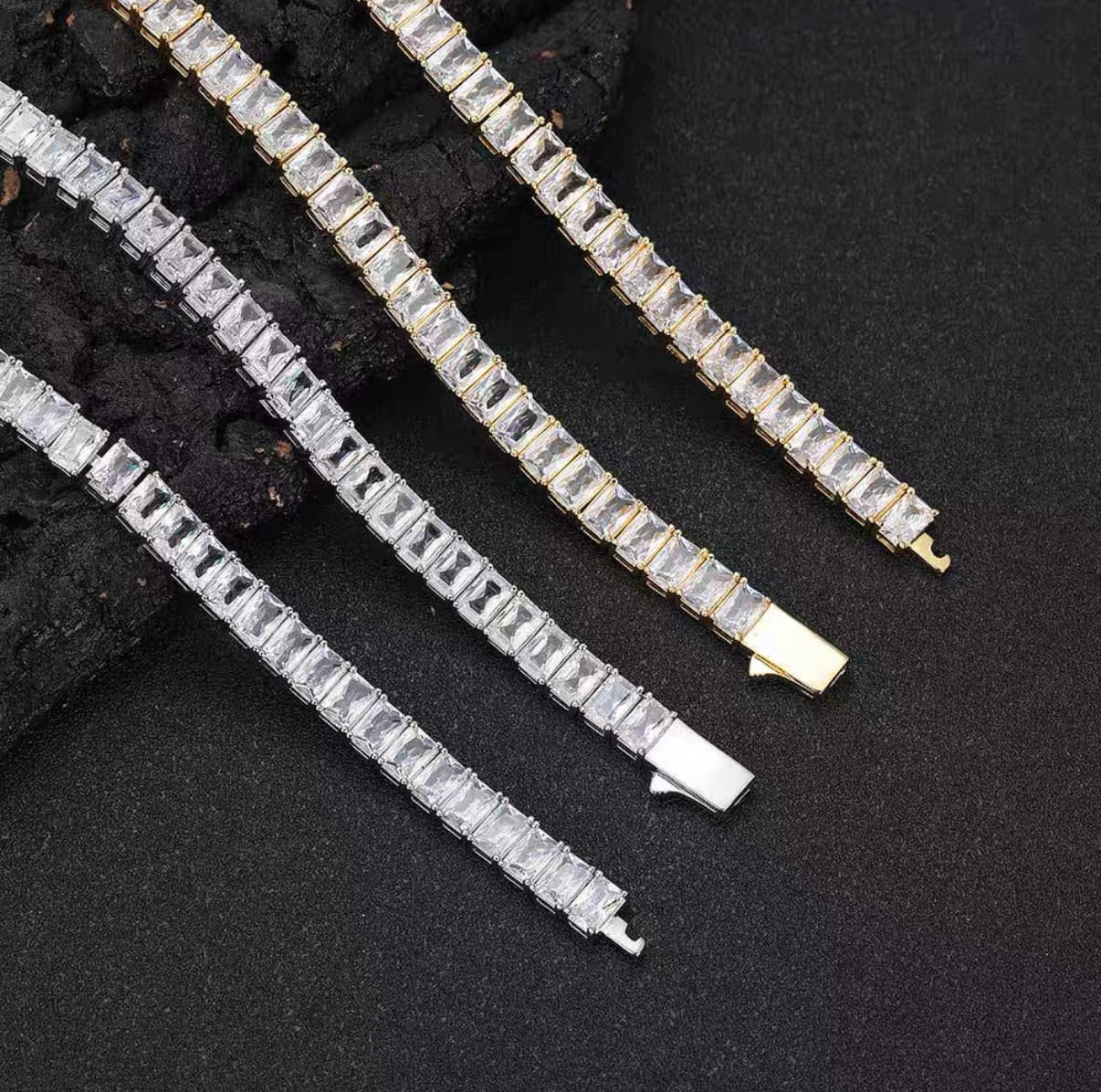 【grt50】Baguette Chain Necklace