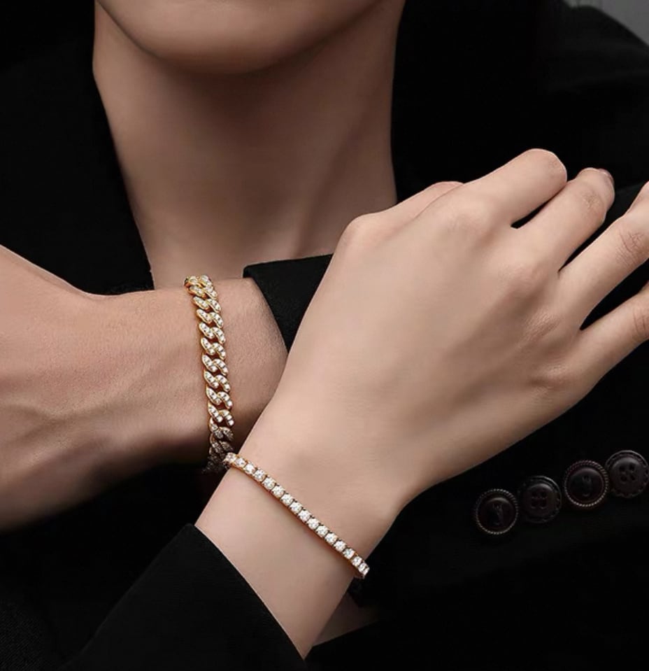 【grt55】Moissanite Tennis Chain Bracelet(3mm)