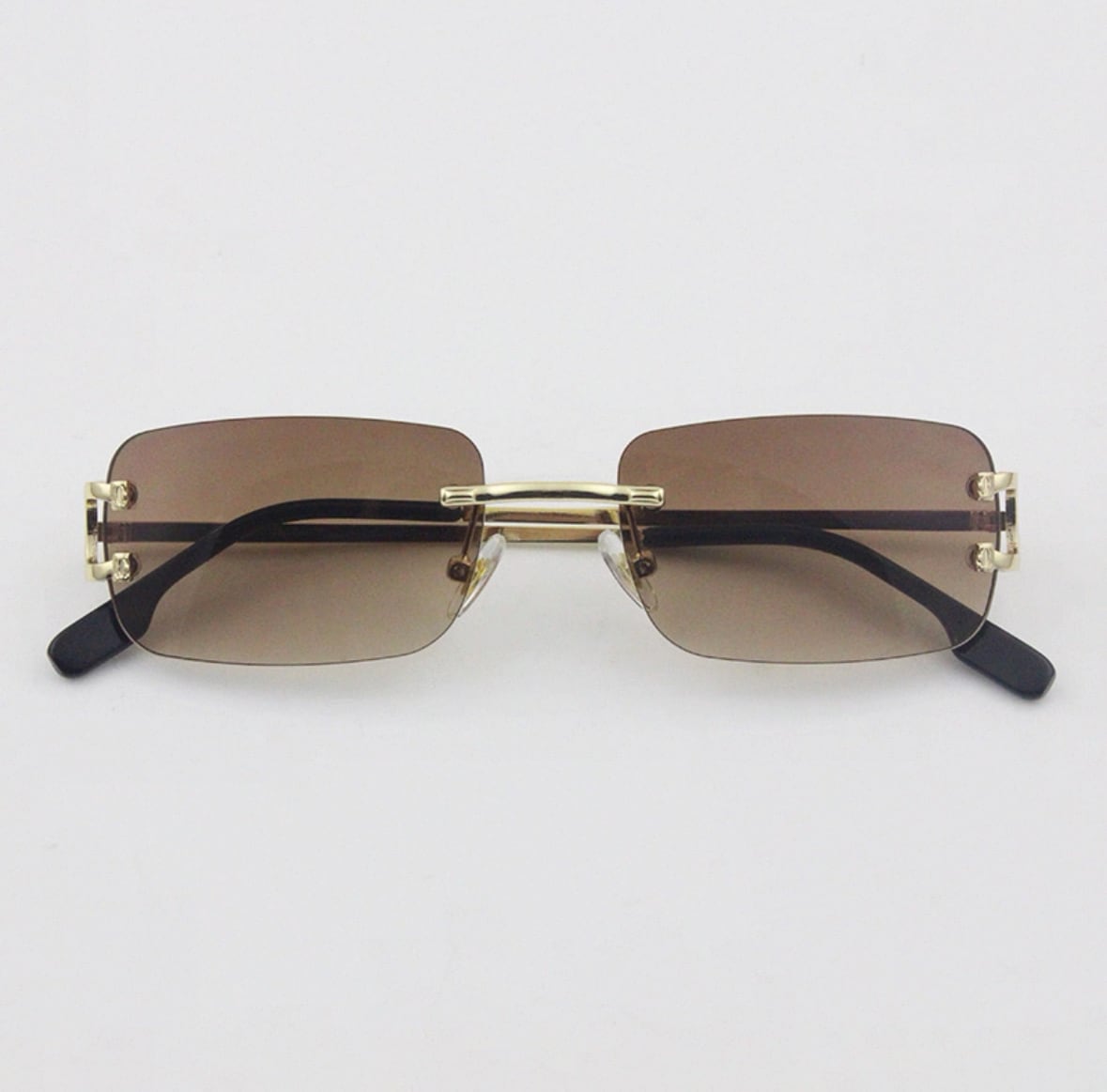 Narrow-Frame Rimless Sunglasses