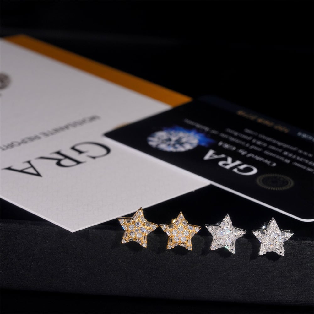 【grt17】Moissanite Star Pierce