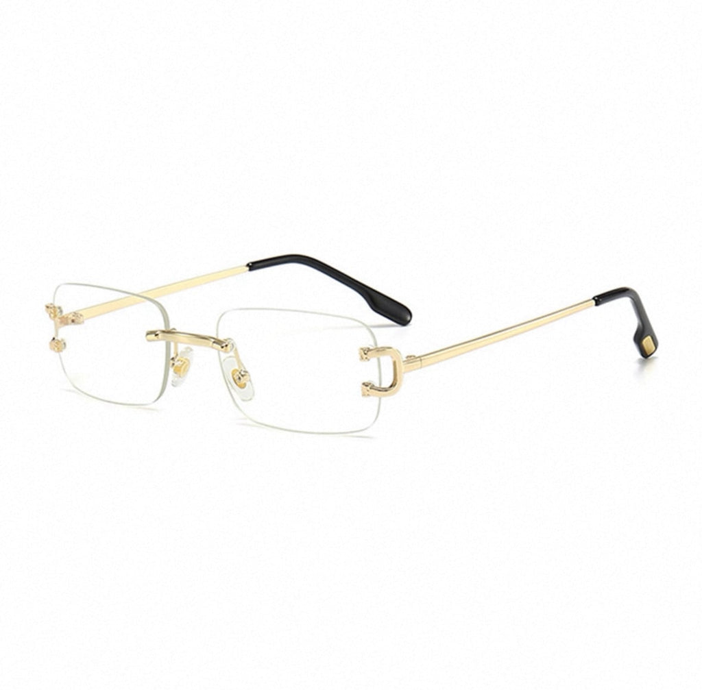 Narrow-Frame Rimless Sunglasses