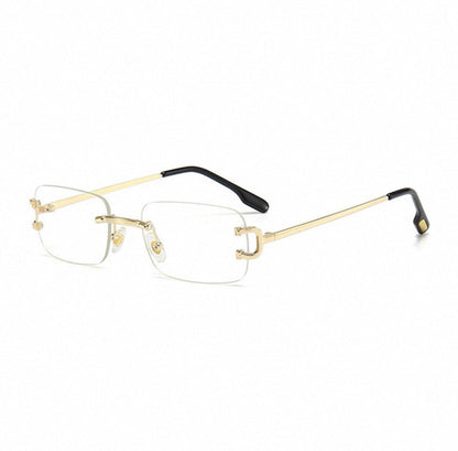Narrow-Frame Rimless Sunglasses