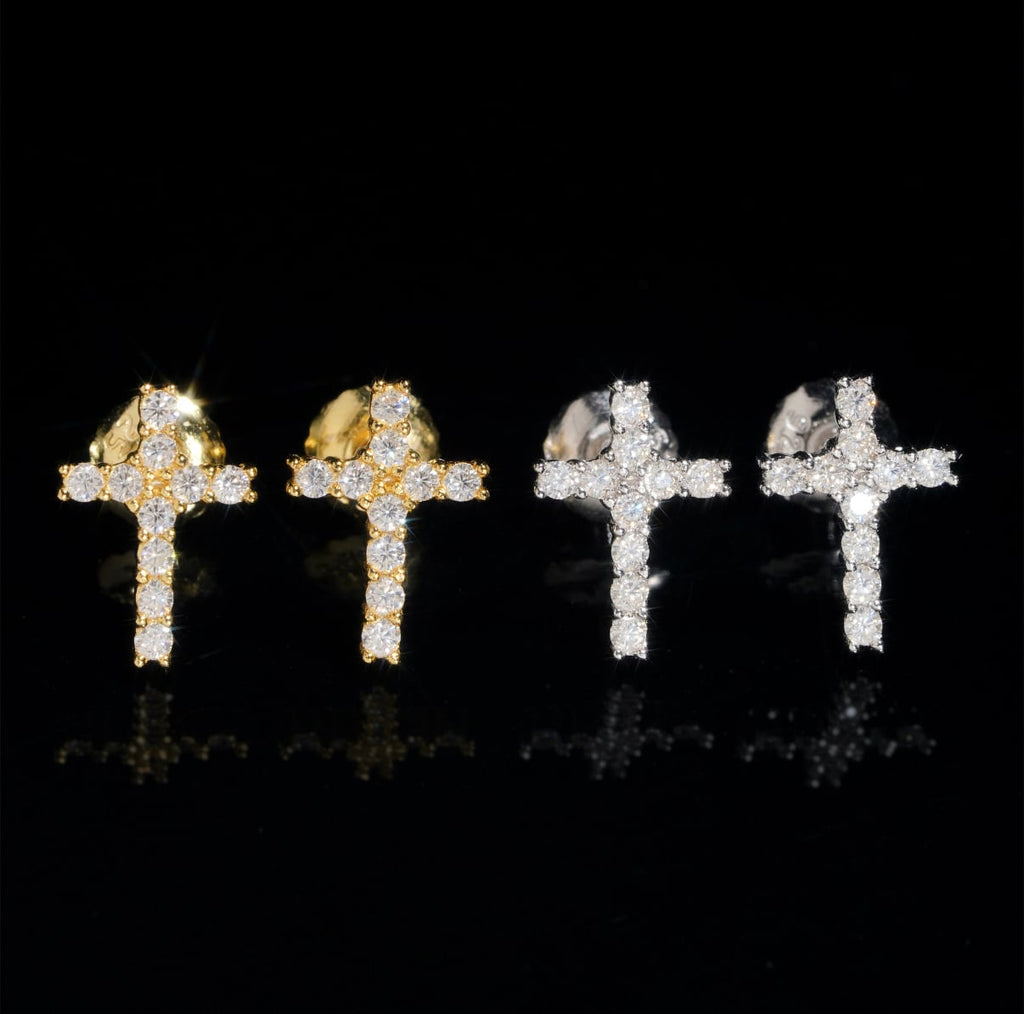 【grt16】Moissanite Cross Pierce