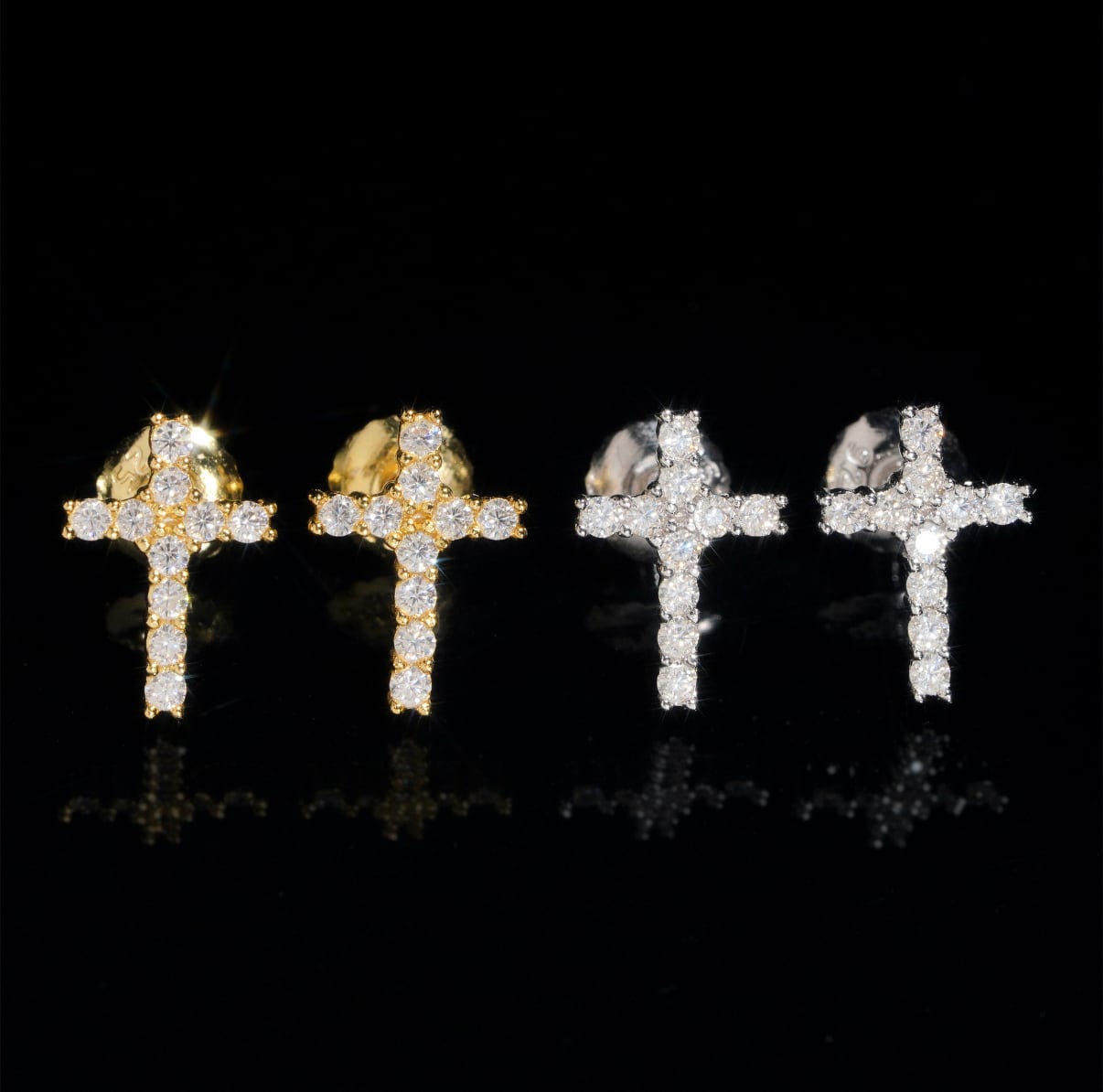 【grt16】Moissanite Cross Pierce