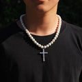 【grt59】Pearl Cross Necklace