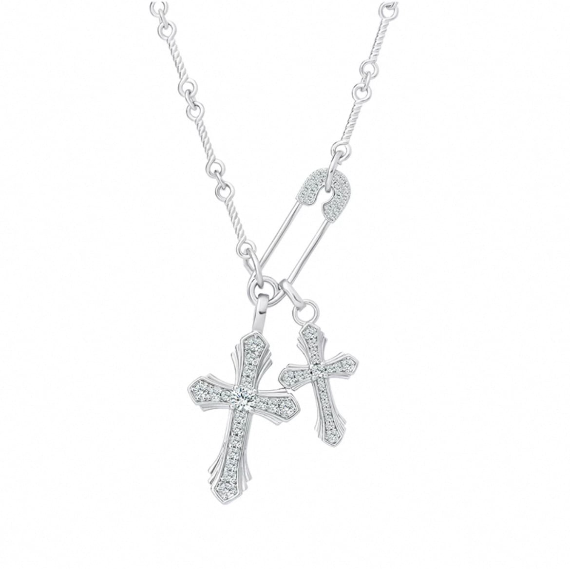 【grt12】Dual Cross Necklace