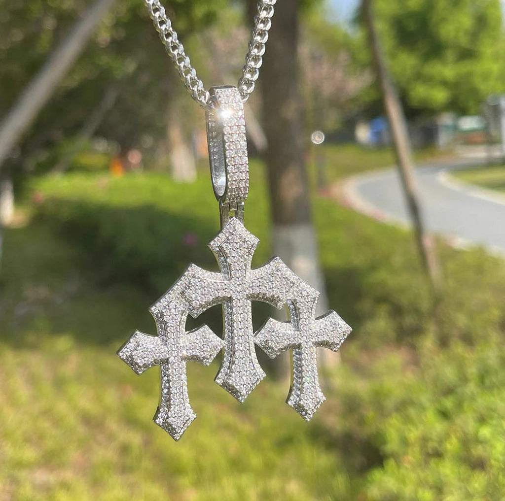【grt54】Triple Luxury Cross Necklace