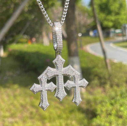【grt54】Triple Luxury Cross Necklace