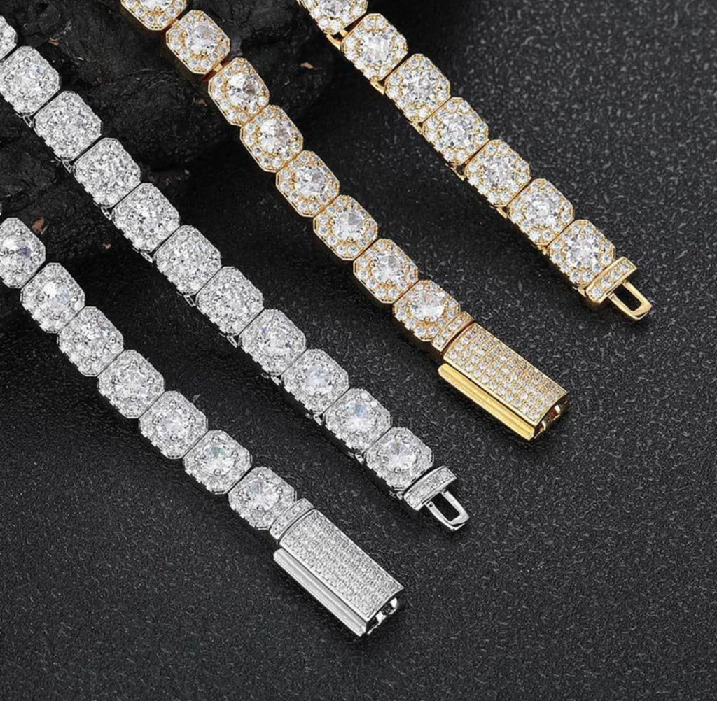 【grt33】Luxury SquareCut Bracelet (7mm)