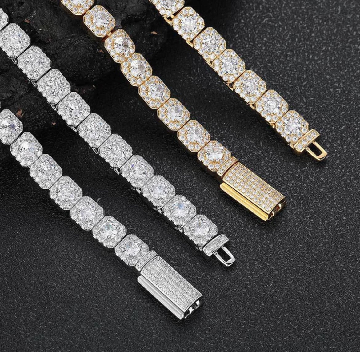 【grt33】Luxury SquareCut Bracelet (7mm)