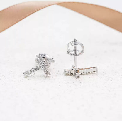 【grt16】Moissanite Cross Pierce