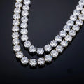 【grt68】Iced out tennis chain necklace[10mm]