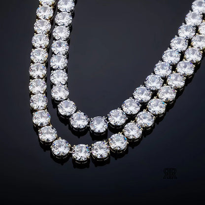 【grt68】Iced out tennis chain necklace[10mm]