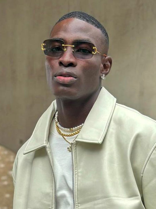 Narrow-Frame Rimless Sunglasses