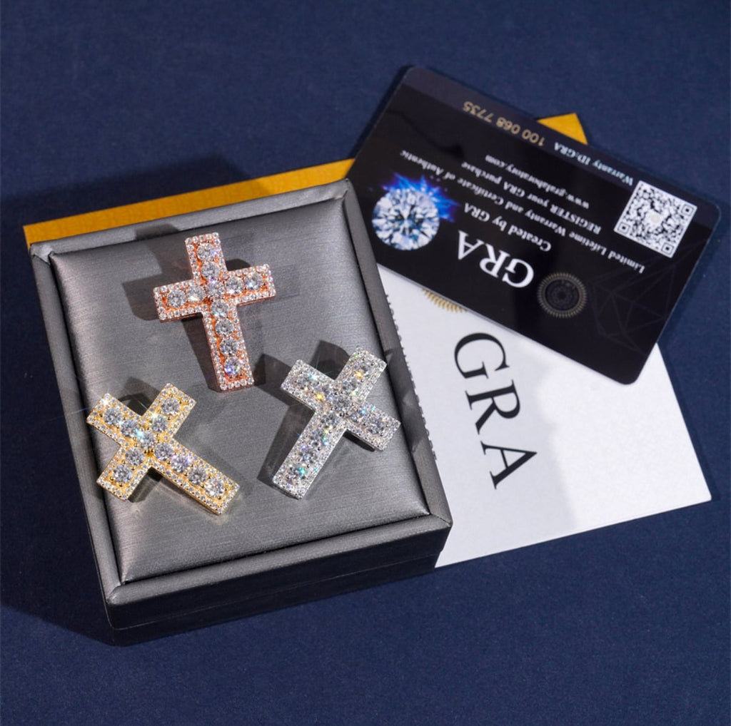 【grt15】Luxury Moissanite Cross Pendant