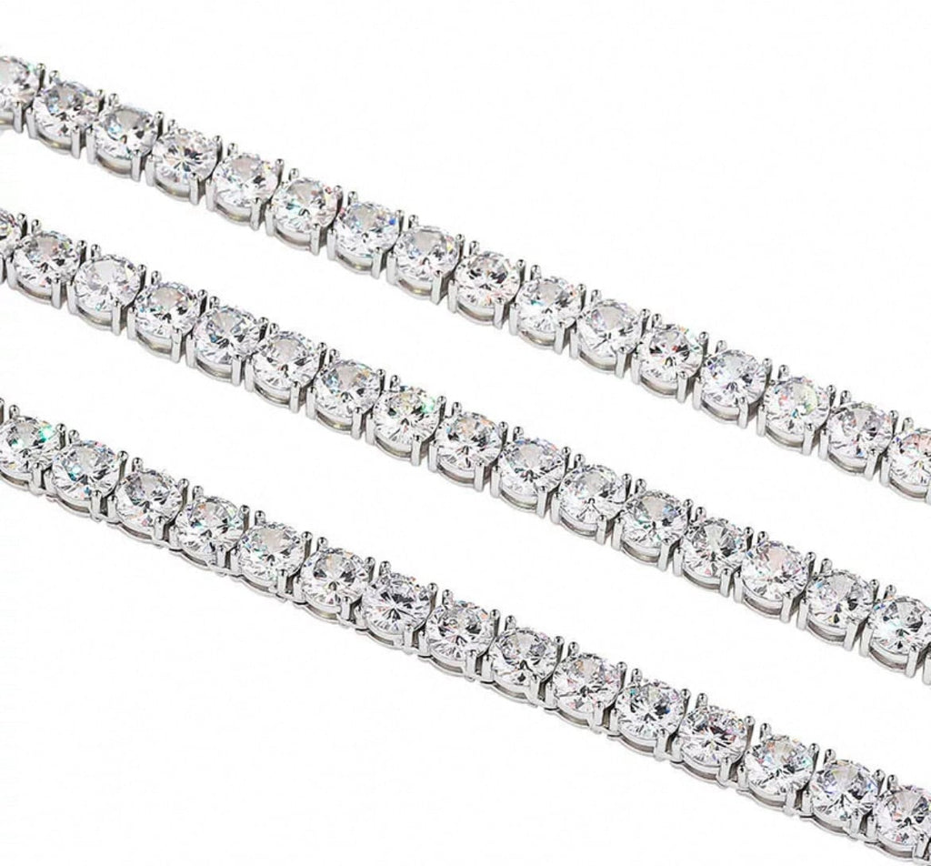 【grt23】Moissanite Tennis Chain Necklace (3mm）