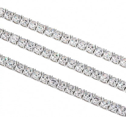 【grt23】Moissanite Tennis Chain Necklace (3mm）