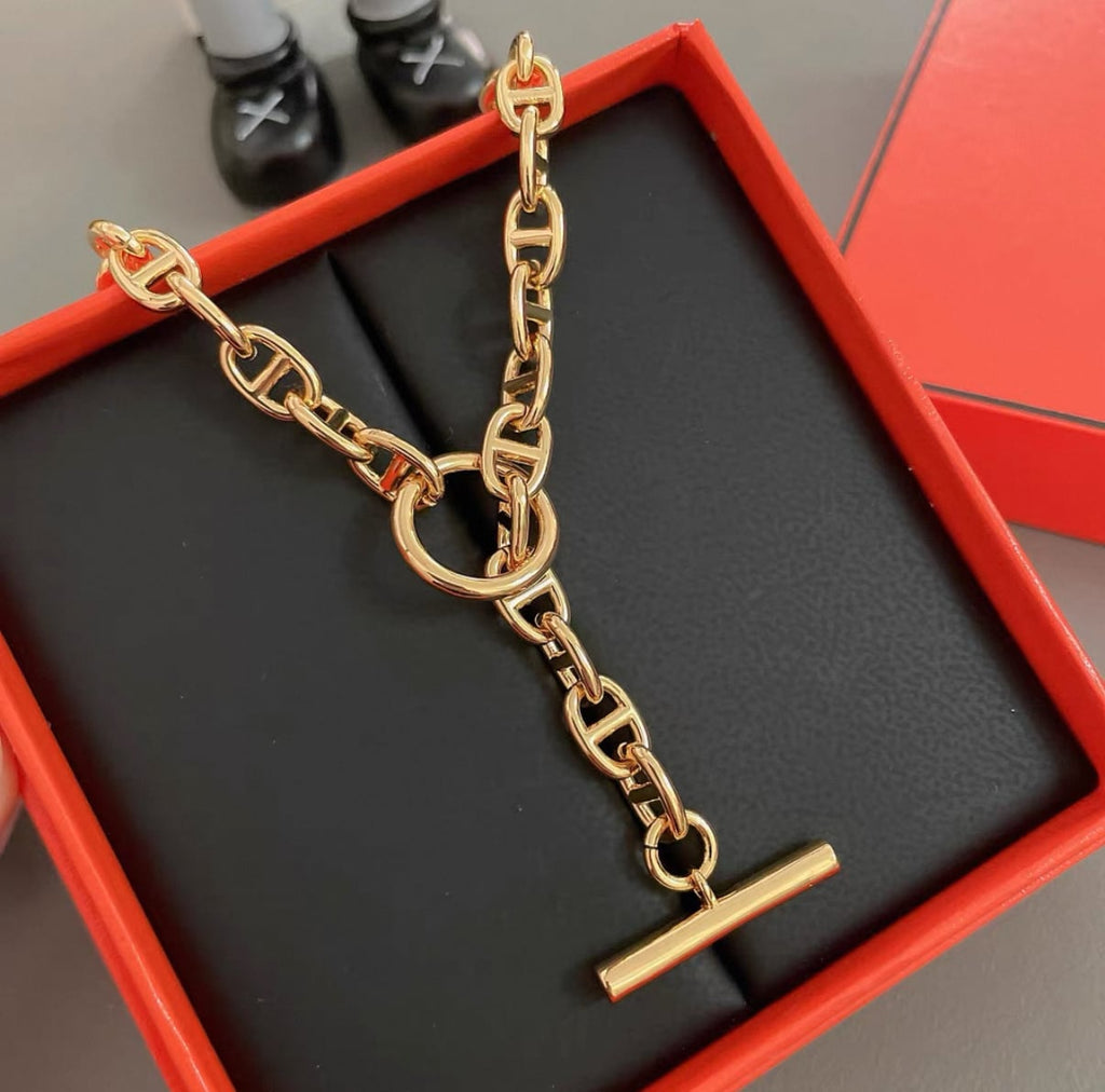 【grt40】Anchor Chain Necklace