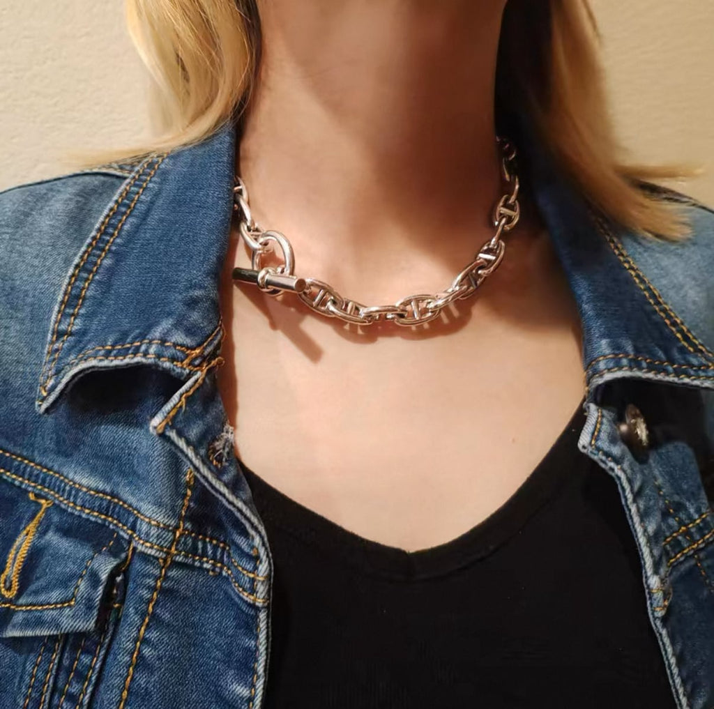 【grt40】Anchor Chain Necklace